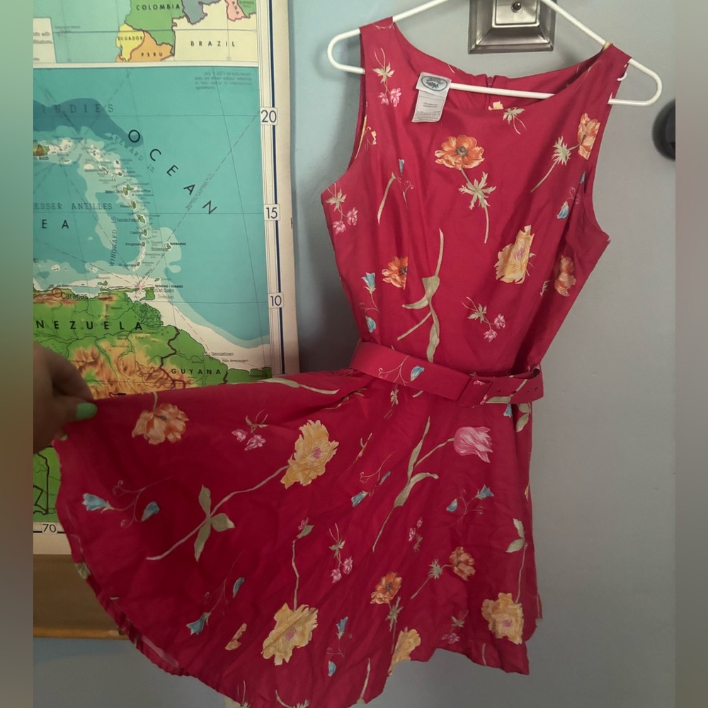 Laura Ashley Red Floral Dress